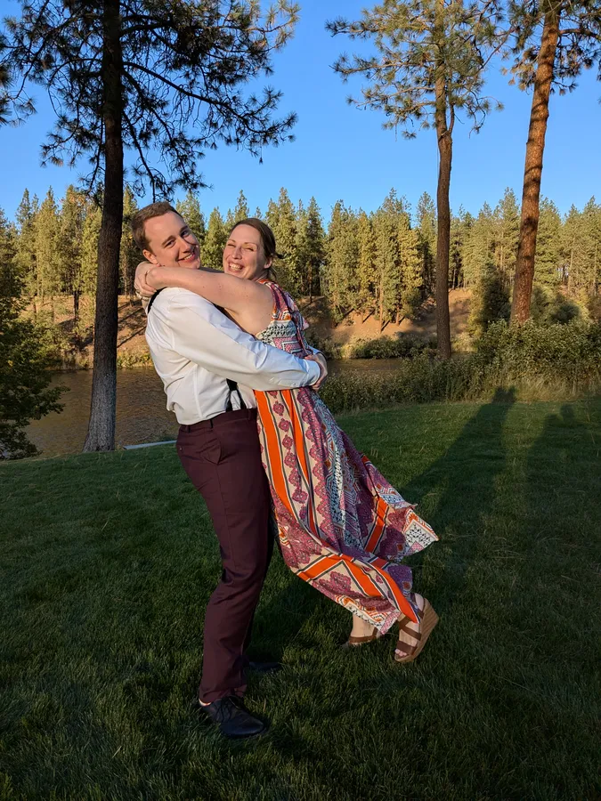 Sarah and Louis in the forest