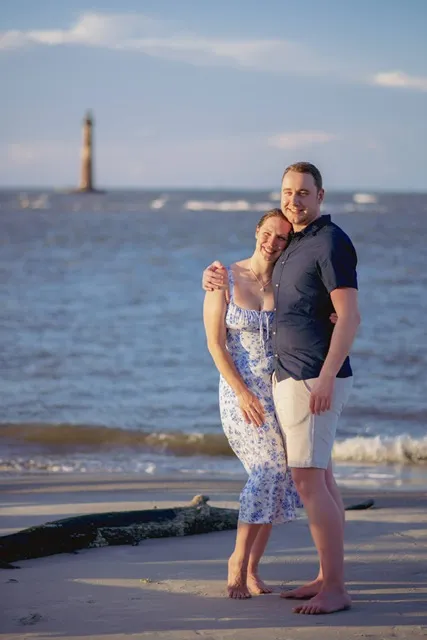 Sarah and Louis at the beach